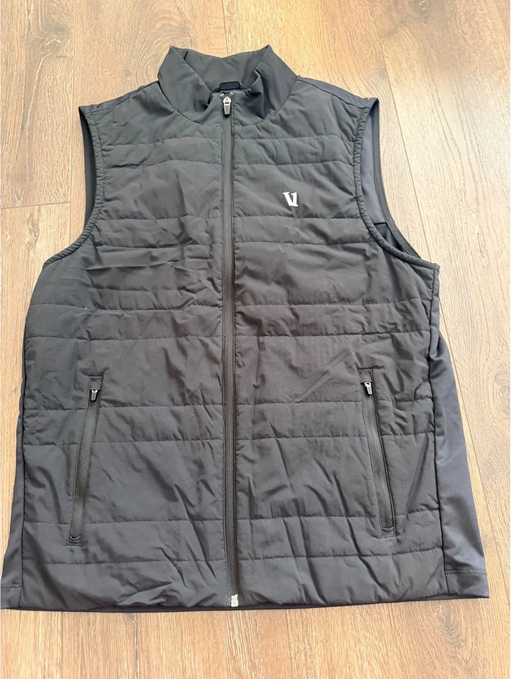 Vuori Mens Sunday Insulated Hybrid Vest; Black; M;  Performance Outdoor Golf